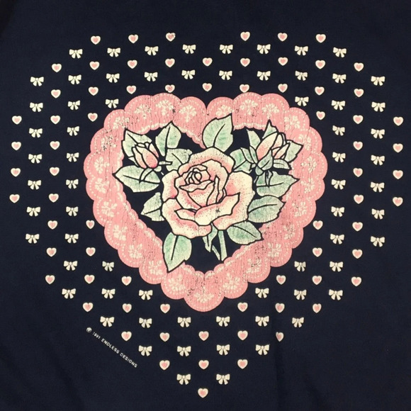 WS286 Women’s Vintage Screen Stars Hearts T Shirt XL - Picture 4 of 6